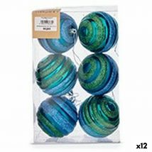 Set of Christmas balls Krist+ Blue Green PVC Ø 8 cm (12 Units)