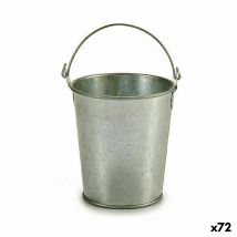 Planter Ibergarden Silver Zinc Bucket 15,5 x 11 x 11 cm 11,5 x 10 x 10 cm 11,5 x 15,5 x 10 cm (72 Units)