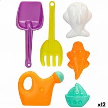 Beach toys set Colorbaby 6 Pieces 27 cm (12 Units)