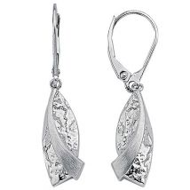 Ohrhänger 925 Sterling Silber gehämmert Ohrringe Boutons Silberohrringe