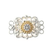 Schließe für Kropfkette 925 Silber Trachtenschmuck weiss