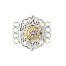 Schließe für Kropfkette 925 Silber Trachtenschmuck weiss