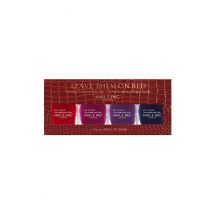 Leave Them On Red 4-Piece Nail Polish Set