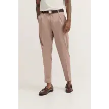 Hose mit Satin-Stretch in beige
