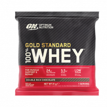 Gold Standard 100% Whey Sachets | Optimum Nutrition | Double Rich Chocolate | 31g