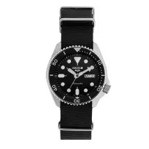 Seiko 5 Sports Black Dial Nylon Strap Automatic Men's Watch SRPD55K3