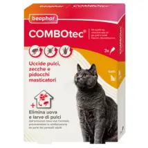 Beaphar Combotec Spot on Gatto 3 pipette peso 2-8 kg - Antiparassitario per gatti - 1° ORDINE? scegli tra BZR5 - BZR20 + 200 pt fedeltà