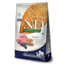 Farmina N&D Ancestral Grain Adult Medium/Maxi Agnello e Mirtillo 12 kg - Croccantini per cani - 1° ORDINE? scegli tra BZR5 - BZR20 + 200 pt fedeltà