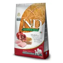 Farmina N&D Ancestral Grain Senior Medium/Maxi Pollo e Melograno 12 kg - Croccantini per cani - 1° ORDINE? scegli tra BZR5 - BZR20 + 200 pt fedeltà
