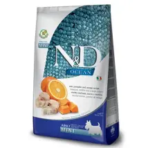 Farmina N&D Ocean Canine Adult Mini Merluzzo Zucca e Arancia 7 kg - Crocchette monoproteiche cane - 1° ORDINE? scegli tra BZR5 - BZR20 + 200 pt fedeltà