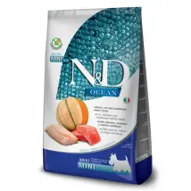 Farmina N&D Ocean Canine Adult Mini Salmone, Merluzzo e melone cantalupo 7 kg - Croccantini per cani - 1° ORDINE? scegli tra BZR5 - BZR20 + 200 pt fedeltà
