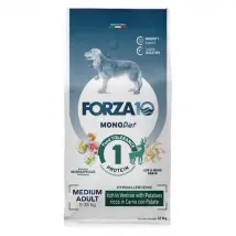 Forza10 MonoDiet Medium Adult Low Grain Hypoallergenic Cervo con patate 12 kg - Crocchette monoproteiche cane - 1° ORDINE? scegli tra BZR5 - BZR20 + 200 pt fedeltà