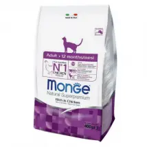 Monge Natural Superpremium Adult Cat Ricco in Pollo 400 gr - Croccantini per gatti - 1° ORDINE? scegli tra BZR5 - BZR20 + 200 pt fedeltà