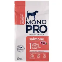 Monopro lo specialista Adult Medium/Large Grain Free Salmone 3 kg - Crocchette monoproteiche cane - 1° ORDINE? scegli tra BZR5 - BZR20 + 200 pt fedeltà