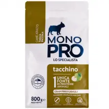 Monopro lo specialista Adult Mini Grain Free Tacchino 800 gr - Crocchette monoproteiche cane - 1° ORDINE? scegli tra BZR5 - BZR20 + 200 pt fedeltà