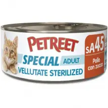 Petreet Vellutate Sterilised Cat 70 gr Pollo con zucca  - confezione da 24  pezzi - Cibo umido per gatti - 1° ORDINE? scegli tra BZR5 - BZR20 + 200 pt fedeltà
