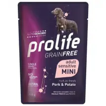 Prolife Grain Free Dog Mini 100 gr Maiale e patate  - confezione da 10  pezzi - Cibo umido per cani - 1° ORDINE? scegli tra BZR5 - BZR20 + 200 pt fedeltà