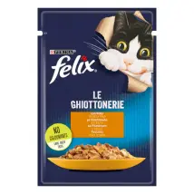 Purina Felix Le Ghiottonerie 85 gr Pollo  - confezione da 26  pezzi - Cibo umido per gatti - 1° ORDINE? scegli tra BZR5 - BZR20 + 200 pt fedeltà
