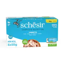 Schesir Cat Soft Adult filetti in gelatina alimento completo lattina Multipack 6x50 gr Tonnetto - 1° ORDINE? scegli tra BZR5 - BZR20 + 200 pt fedeltà