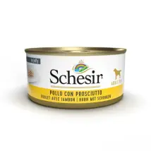 Schesir Dog 150 gr Pollo e prosciutto  - confezione da 6  pezzi - Cibo umido per cani - 1° ORDINE? scegli tra BZR5 - BZR20 + 200 pt fedeltà