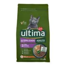 Ultima Cat Adult Sterilised con pollo 1,5 kg - Croccantini per gatti - 1° ORDINE? scegli tra BZR5 - BZR20 + 200 pt fedeltà