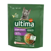 Ultima Cat Adult Sterilised con salmone 440 gr - Croccantini per gatti - 1° ORDINE? scegli tra BZR5 - BZR20 + 200 pt fedeltà