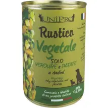 Unipro Rustico Dog Adult 400 gr Vegetale con verdure e patate  - confezione da 6  pezzi - Cibo umido per cani - 1° ORDINE? scegli tra BZR5 - BZR20 + 200 pt fedeltà
