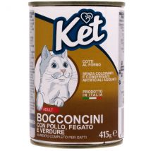 Ket Cat Adult umido 415 gr Pollo e fegato - Cibo umido per gatti - 1° ORDINE? scegli tra BZR5 - BZR20 + 200 pt fedeltà