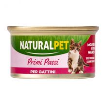 NaturalPet Cat Kitten Primi Passi Mousse 85 gr Manzo  - confezione da 6  pezzi - 1° ORDINE? scegli tra BZR5 - BZR20 + 200 pt fedeltà