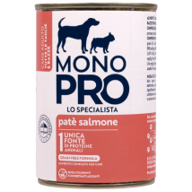 Monopro lo specialista Adult All Breeds Patè Grain Free 400 gr Salmone - Umido monoproteico cane - 1° ORDINE? scegli tra BZR5 - BZR20 + 200 pt fedeltà