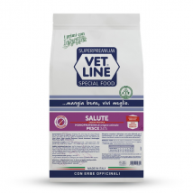 Vet Line Secco Monoproteico Cane Salute Taglia Piccola Pesce 3 kg - Crocchette monoproteiche cane - 1° ORDINE? scegli tra BZR5 - BZR20 + 200 pt fedeltà