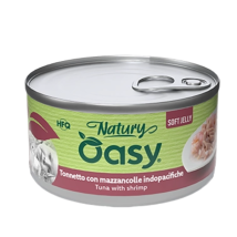 Oasy Natury Cat Adult Soft Jelly 150 gr Tonnetto con mazzancolle indopacifiche  - confezione da 6  pezzi - Cibo umido per gatti - 1° ORDINE? scegli tra BZR5 - BZR20 + 200 pt fedeltà