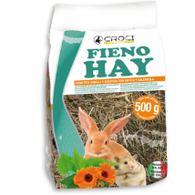 Fieno Hay Ortica e Calendula Croci Rabbit 500 gr - Mangime per conigli - 1° ORDINE? scegli tra BZR5 - BZR20 + 200 pt fedeltà