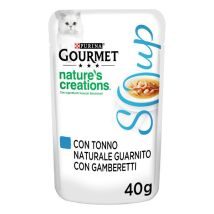 Purina Gourmet Nature's Creations Soup Umido gatto 40 gr Tonno e gamberetti  - confezione da 32  pezzi - Cibo umido per gatti - 1° ORDINE? scegli tra BZR5 - BZR20 + 200 pt fedeltà