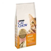 Purina Cat Chow Adult ricco in Salmone 10 kg - Croccantini per gatti - 1° ORDINE? scegli tra BZR5 - BZR20 + 200 pt fedeltà