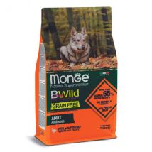 Monge BWild Grain Free Adult All Breeds Anatra e Patate 2,5 kg - Croccantini per cani - 1° ORDINE? scegli tra BZR5 - BZR20 + 200 pt fedeltà