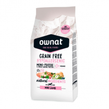 Ownat Grain Free Hypoallergenic Mono-Proteic Mini Adult con agnello fresco 3 kg - Croccantini per cani - 1° ORDINE? scegli tra BZR5 - BZR20 + 200 pt fedeltà