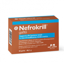 Nefrokrill Gatto supporto funzione renale NBF Lanes Confezione da 30 compresse - Integratori per gatti - 1° ORDINE? scegli tra BZR5 - BZR20 + 200 pt fedeltà