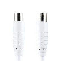 Bandridge 3m Digital TV Ariel Cable Lead Connector Male to Female - White