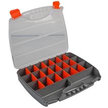 21 Compartment Organiser Storage Case Box with Customisable Trays 60mm x 380mm x 310mm, Craft, Screws, Nails, Nut Bolt