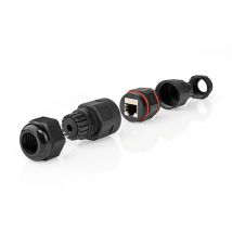 Nedis Network Coupler | Outdoor | CAT6 | Shielded | RJ45 Female | RJ45 Female | Straight | PVC | Box