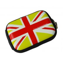 Croco Union Jack Flag Tough Case Shock/Water Proof for a Digital Cameras [Small] - Green