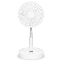 Trebs 8" 20cm Portable Standing Fan, 19 Hr Run-Time USB Rechargeable Battery Operated Floor Table Desk Fan, 4 Speed Settings Pedestal Fans for Bedroom