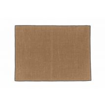 Set de table en lin enduit Borgo Tabac - Haomy