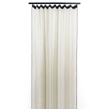 Rideau Calvi Haomy en voile de lin 140×280 cm - 2 coloris lumineux, Blanc / 140x280 cm