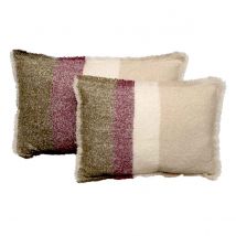 Housse de coussin en laine Calypso - 4 couleurs - Haomy - Harmony Textile, 40*60 cm / Framboise