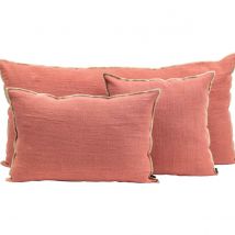 Housse de coussin en lin lavé Chennai - 14 couleurs - Haomy - Harmony Textile, 40*60 cm / Bois de Rose