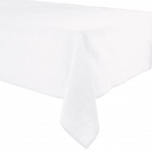 Nappe en lin lavé Granville - 2 couleurs - Haomy - Harmony Textile, 170*250 cm / Blanc