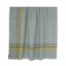 Plaid en lin lavé Malibu 135x190 cm - 4 couleurs - Haomy - Harmony Textile, Sauge