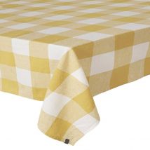 Nappe en lin lavé et coton Palma II - 3 couleurs - Haomy - Harmony Textile, 160*160 cm / Paille